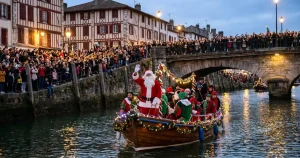 Bayonne : Le Père Noël remplace son traîneau par une parade nautique originale
