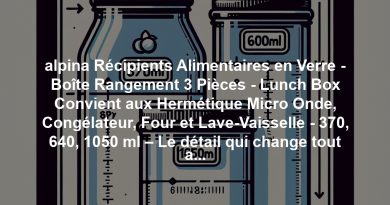 alpina Récipients Alimentaires en Verre - Boîte Rangement 3 Pièces - Lunch Box Convient aux Hermétique Micro Onde, Congélateur, Four et Lave-Vaisselle - 370, 640, 1050 ml – Le détail qui change tout au quotidien