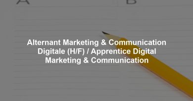 Alternant Marketing & Communication Digitale (H/F) / Apprentice Digital Marketing & Communication