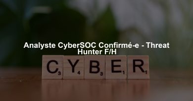 Analyste CyberSOC Confirmé-e - Threat Hunter F/H