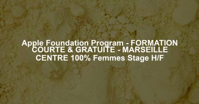 Apple Foundation Program - FORMATION COURTE & GRATUITE - MARSEILLE CENTRE 100% Femmes Stage H/F