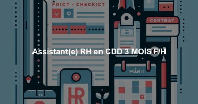 Assistant(e) RH en CDD 3 MOIS F/H