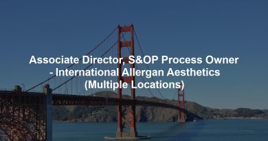 Associate Director, S&OP Process Owner - International Allergan Aesthetics (Multiple Locations)