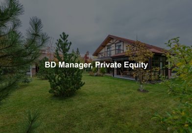 BD Manager, Private Equity