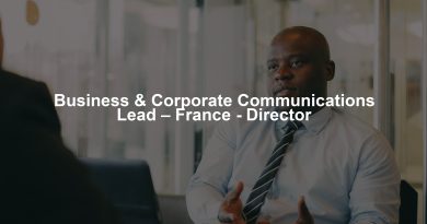 Business & Corporate Communications Lead – France - Director