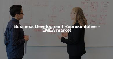 Business Development Representative - EMEA market