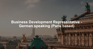 Business Development Representative - German speaking (Paris based)