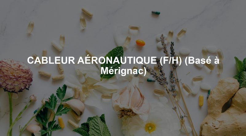 CABLEUR AÉRONAUTIQUE (F/H) (Basé à Mérignac)