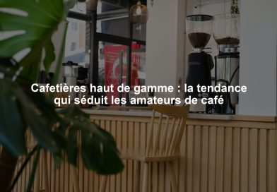 Cafetières haut de gamme : la tendance qui séduit les amateurs de café