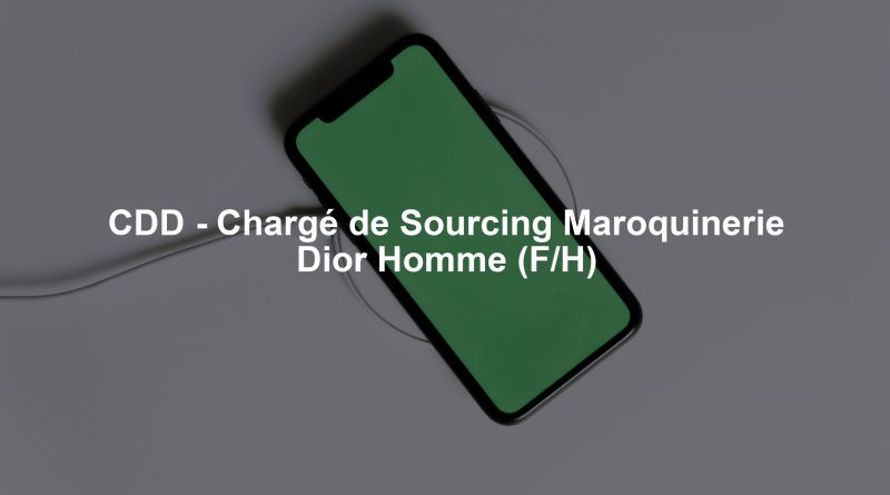 CDD - Chargé de Sourcing Maroquinerie Dior Homme (F/H)