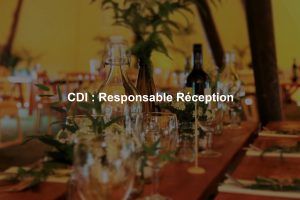 CDI : Responsable Réception