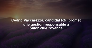 Cédric Vaccarezza, candidat RN, promet une gestion responsable à Salon-de-Provence