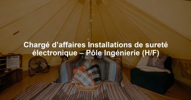 Chargé d’affaires Installations de sureté électronique – Pôle Ingénierie (H/F)