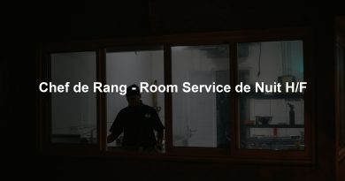 Chef de Rang - Room Service de Nuit H/F