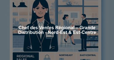 Chef des Ventes Régional – Grande Distribution - Nord-Est & Est-Centre