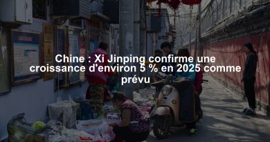 Chine : Xi Jinping confirme une croissance d'environ 5 % en 2025 comme prévu