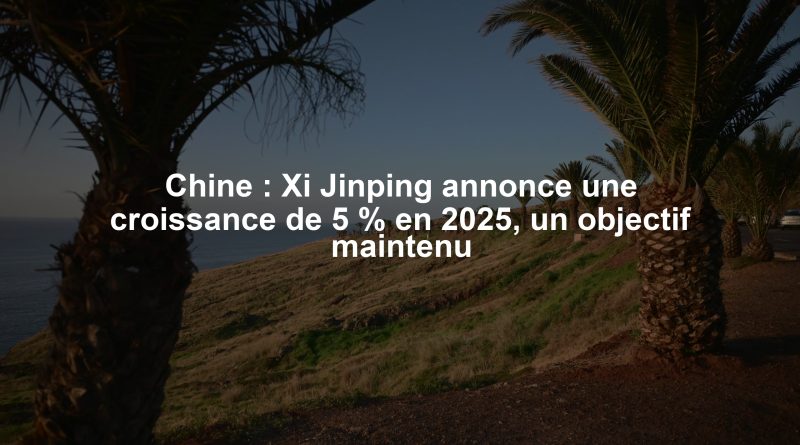 Chine : Xi Jinping annonce une croissance de 5 % en 2025, un objectif maintenu