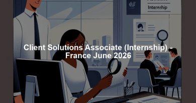 Client Solutions Associate (Internship) - France June 2026