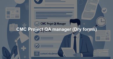 CMC Project QA manager (Dry forms)
