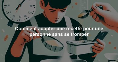 Comment adapter une recette pour une personne sans se tromper