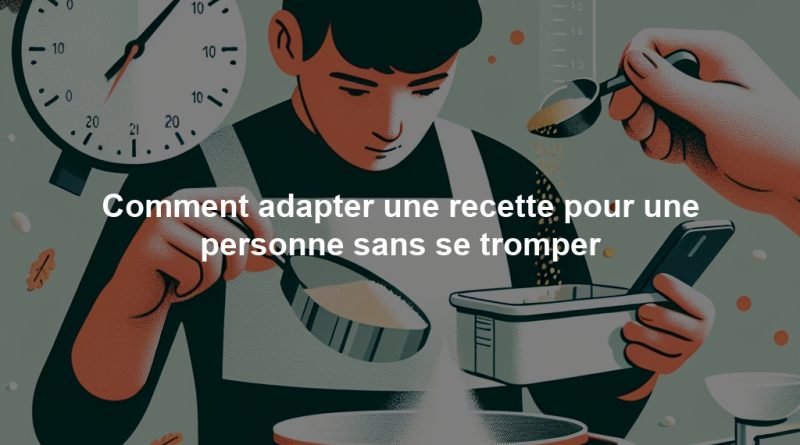 Comment adapter une recette pour une personne sans se tromper
