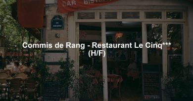 Commis de Rang - Restaurant Le Cinq*** (H/F)