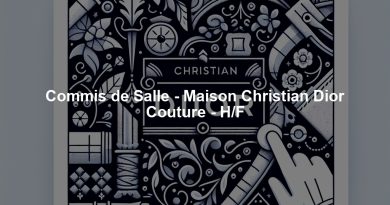 Commis de Salle - Maison Christian Dior Couture - H/F