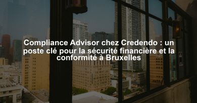 Compliance Advisor chez Credendo : un poste clé pour la sécurité financière et la conformité à Bruxelles