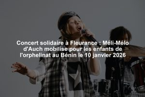 Concert solidaire à Fleurance : Méli-Mélo d'Auch mobilise pour les enfants de l'orphelinat au Bénin le 10 janvier 2026