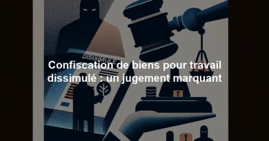 Confiscation de biens pour travail dissimulé : un jugement marquant