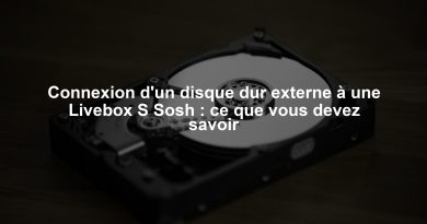 Connexion d'un disque dur externe à une Livebox S Sosh : ce que vous devez savoir