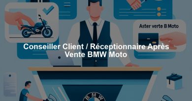Conseiller Client / Réceptionnaire Après Vente BMW Moto