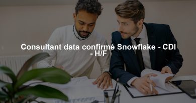 Consultant data confirmé Snowflake - CDI - H/F