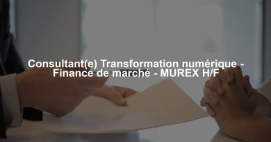 Consultant(e) Transformation numérique - Finance de marché - MUREX H/F
