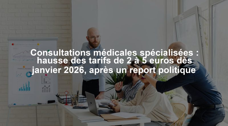 Consultations médicales spécialisées : hausse des tarifs de 2 à 5 euros dès janvier 2026, après un report politique