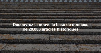 Découvrez la nouvelle base de données de 20.000 articles historiques
