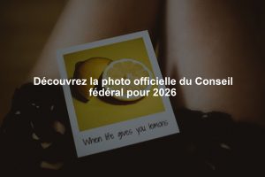 Découvrez la photo officielle du Conseil fédéral pour 2026