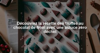 Découvrez la recette des truffes au chocolat de Noël avec une astuce zéro déchet