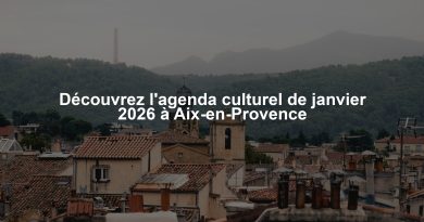 Découvrez l'agenda culturel de janvier 2026 à Aix-en-Provence