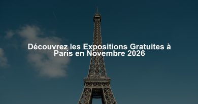 Découvrez les Expositions Gratuites à Paris en Novembre 2026