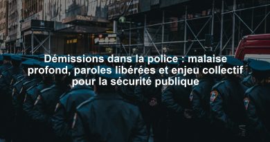 Démissions dans la police : malaise profond, paroles libérées et enjeu collectif pour la sécurité publique