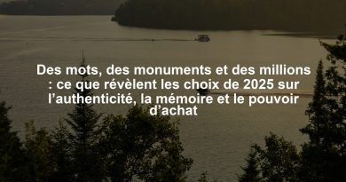 Des mots, des monuments et des millions : ce que révèlent les choix de 2025 sur l’authenticité, la mémoire et le pouvoir d’achat