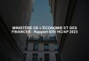 MINISTÈRE DE L'ÉCONOMIE ET DES FINANCES : Rapport IDIV HC/AP 2023