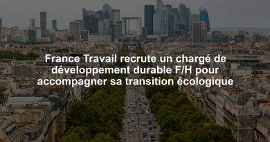 France Travail recrute un chargé de développement durable F/H pour accompagner sa transition écologique
