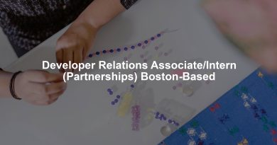 Developer Relations Associate/Intern (Partnerships) Boston-Based