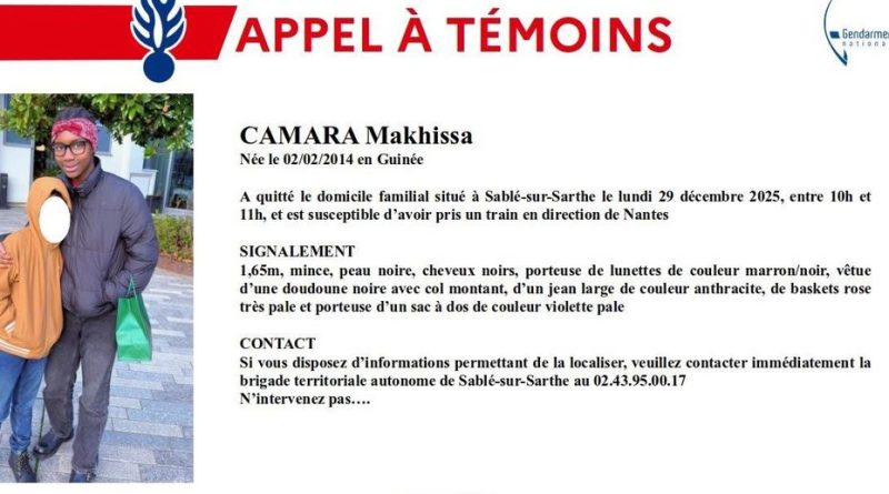 Disparition d'une fillette de 11 ans dans la Sarthe, un appel à témoins lancé par la gendarmerie