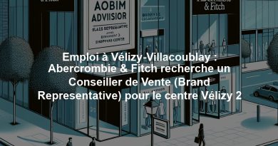 Emploi à Vélizy-Villacoublay : Abercrombie & Fitch recherche un Conseiller de Vente (Brand Representative) pour le centre Vélizy 2