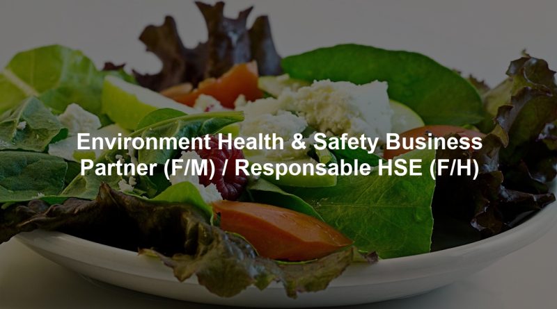 Environment Health & Safety Business Partner (F/M) / Responsable HSE (F/H)