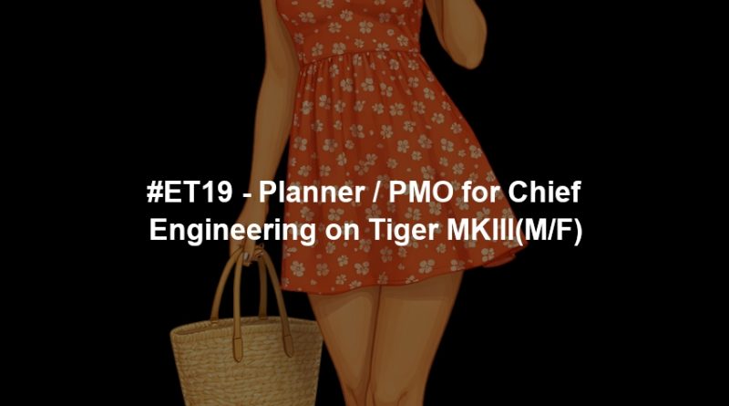 #ET19 - Planner / PMO for Chief Engineering on Tiger MKIII(M/F)