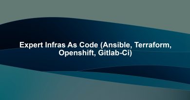 Expert Infras As Code (Ansible, Terraform, Openshift, Gitlab-Ci)